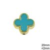 CCB Cross Bead with Enamel 20mm UV plated