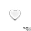 Casting Bead Heart with Enamel 12x14mm