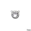 Silver 925 Spacer with zircon 7mm