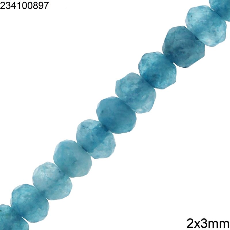 Χάνδρες Ροδέλα Jade Ταγιέ 2x3mm