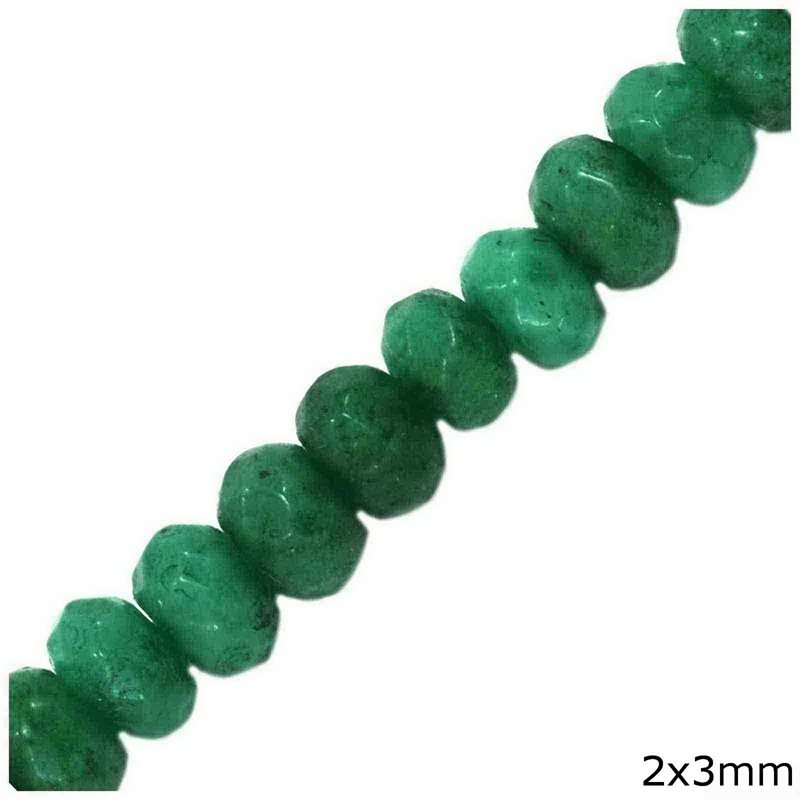 Faceted Jade Beads Rondelle 2x3mm