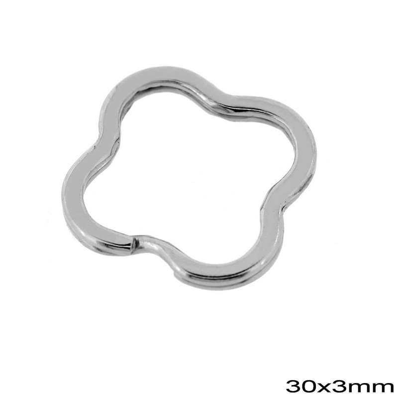 Iron Split Cross Ring Flat Wire 30x3mm