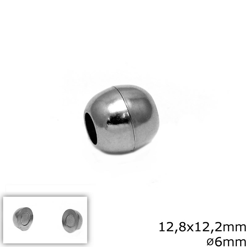 Κούμπωμα Μπρούτζινο Μαγνητικό 12,8x12,2mm