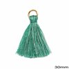 Tassel with Silver Thread and Jump Ring 30mm