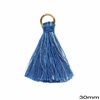 Tassel with Silver Thread and Jump Ring 30mm