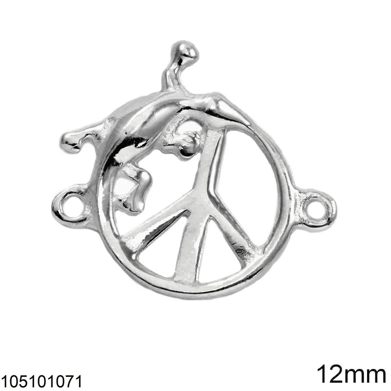 Silver 925 Spacer  Symbol of piece/Lizard 12mm
