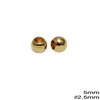 Brass Round Bead 5mm with 2.5mm hole