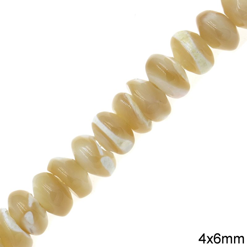 Shell Beads 4x6mm