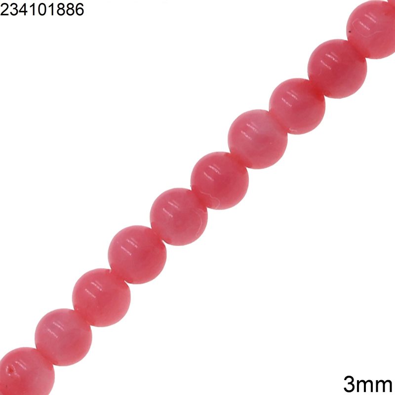 Coral Beads 3mm, Pink