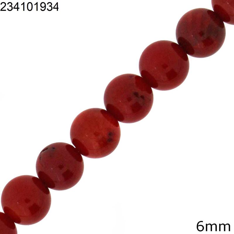 Coral Beads Red 6mm