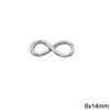 Silver 925 Spacer Infinity Symbol 6x14mm