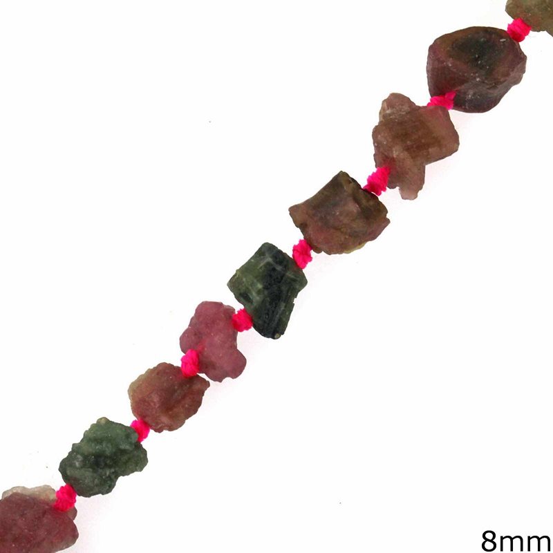 Tourmaline Crude Beads 8mm