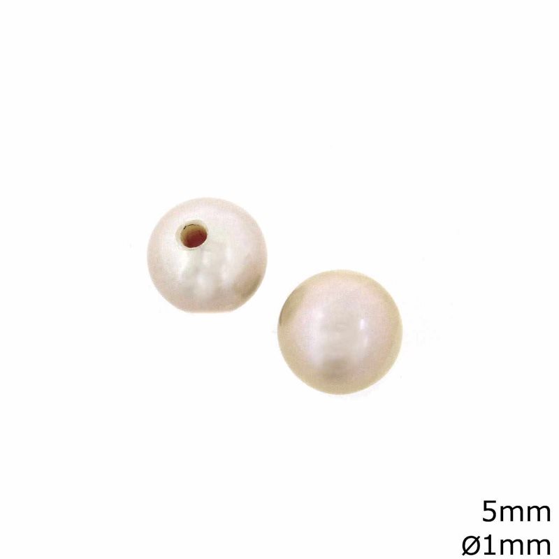 Freshwater Pearl Beads 5mm with 1 Hole