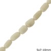 Coral Oval Bamboo Beads 5x7-10mm