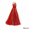 Tassel with Silver Thread and Jump Ring 30mm
