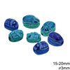 Ceramic Bead Scarab 15-20mm with 3mm Hole