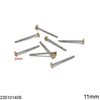Stainless Steel Earstud 11mm with Brass Post 2mm