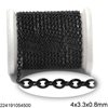 Stainless Steel Oval Link Chain Round Wire Soldered 4x3.3x0.8mm