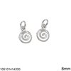 Silver 925 Pendant & Spacer Spiral 8-10mm