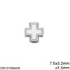 Casting Cross Bead 7-7.5 with Enamel and 1.5mm hole