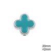 CCB Cross Bead with Enamel 20mm UV plated