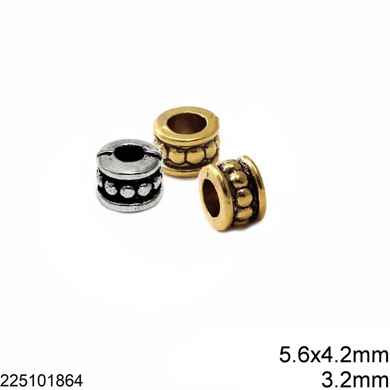 Casting Rondelle 5.6x4.2mm with 3.2mm Hole