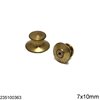 Brass Pin Back 7x10mm