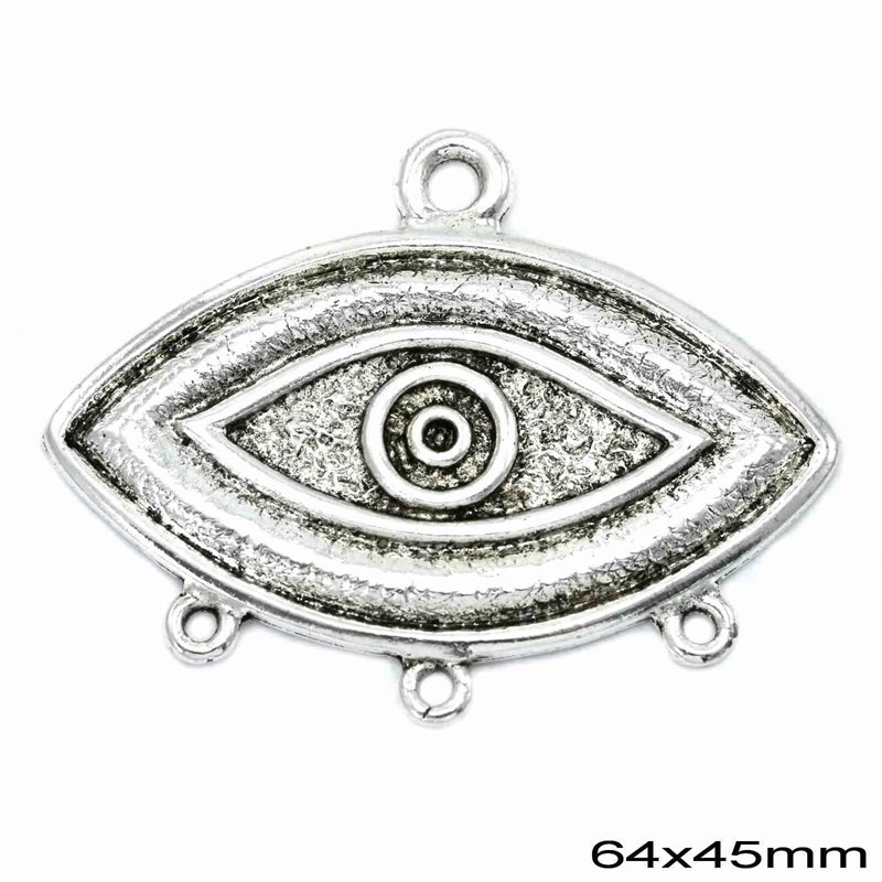 Casting Pendant - Evil Eye with Hoops 64x45mm