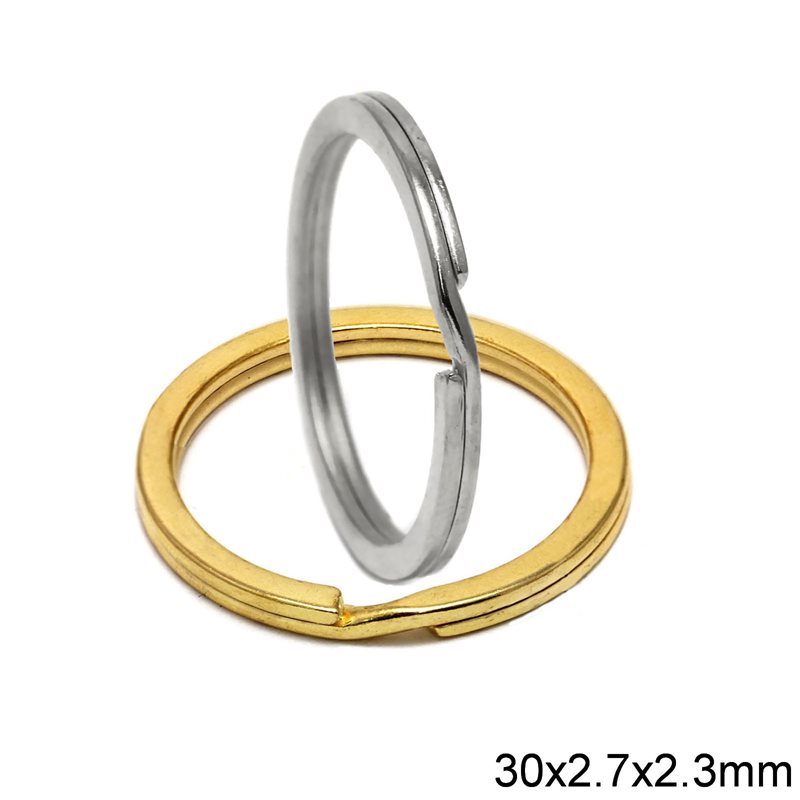 Iron Split Ring Flat Wire 30x2.7x2.3mm