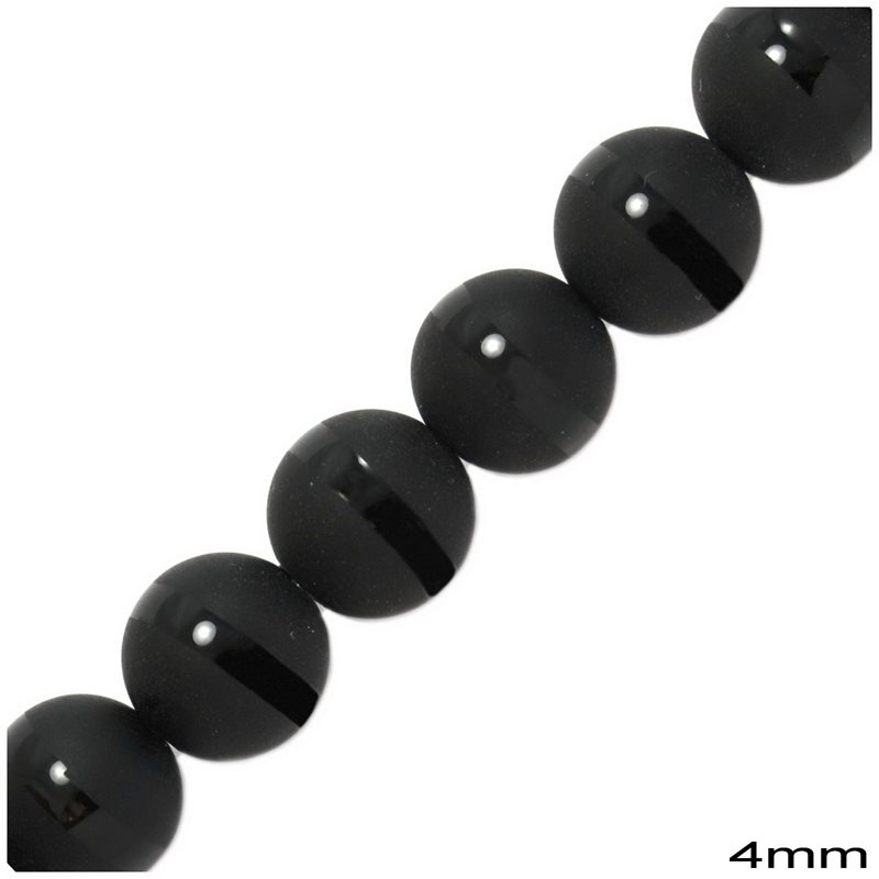 Onyx Matte Beads with Lustre Line 10mm