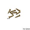 Brass Nail for Pin back 7x1.2mm
