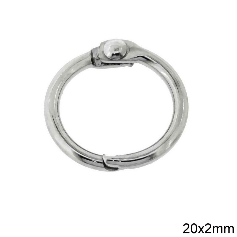 Iron Binder Ring 20x2mm,Nickel color