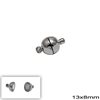 Casting Magnetic Ball Clasp 13x8mm