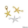 Silver 925 Pendant & Spacer Starfish 10mm