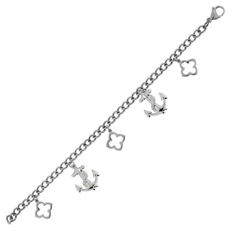 Stainless Steel bracelet - Gourmette chain 4x6mm