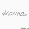Silver 925 Pendant & Spacer "Mama" 28x7mm