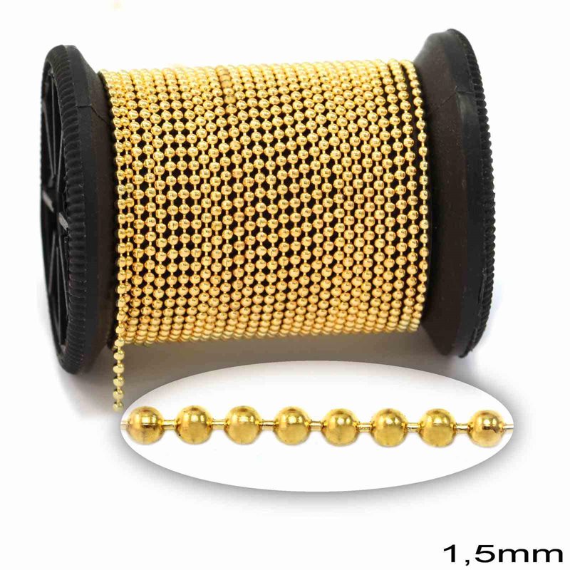 Brass  Ball Chain 1.5mm