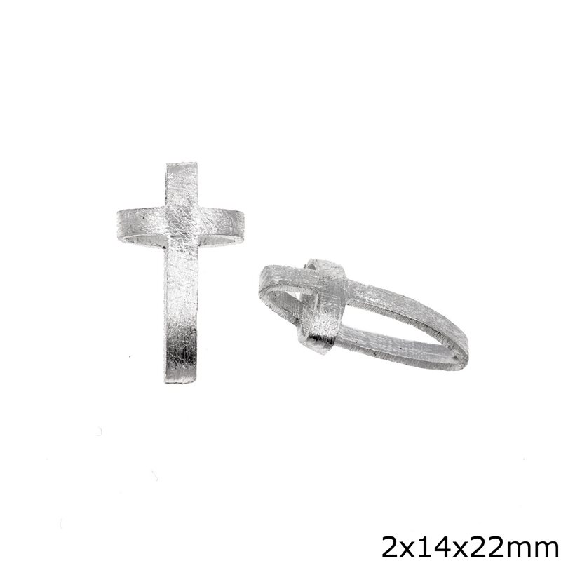Silver 925 Pendant Cross 2x14x22mm