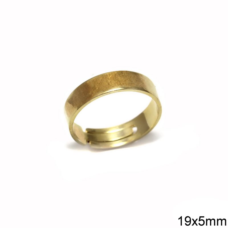 Brass Ring Base Open Ended 19x5mm 