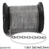 Stainless Steel Oval Link Chain Flat Wire Soldered 1.6x1.3x0.4x0.3mm
