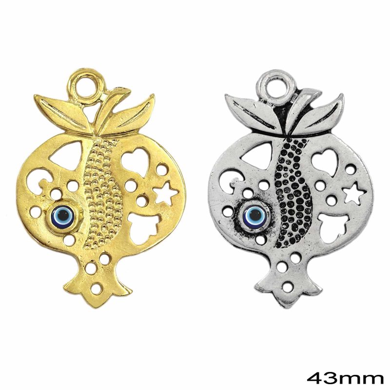Γούρι Διακοσμητικό Ρόδι 43mm