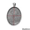 Casting Oval Pendant Cup 30x40mm