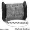 Stainless Steel Oval Link Chain Flat Wire Soldered 1.6x1.3x0.4x0.3mm
