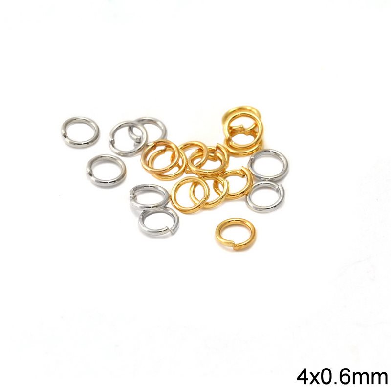 Brass Jump Ring  4x0.6mm