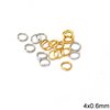 Brass Jump Ring  4x0.6mm