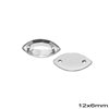 Plastic Faceted Navette Sew-on Stone 12x6mm