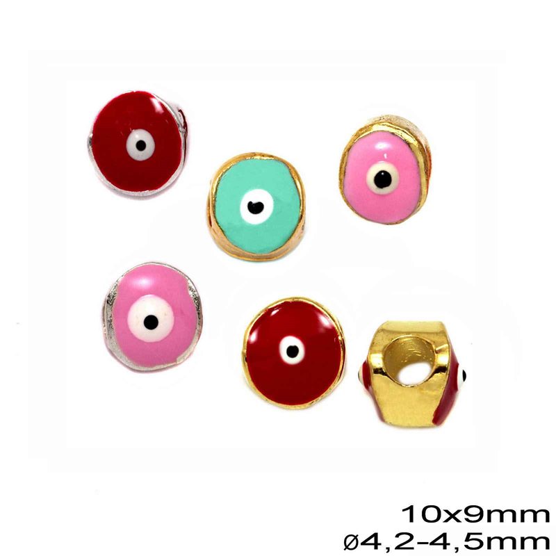 Casting Evil Eye Bead 10x9mm