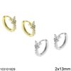 
Silver 925 Hoop Earrings 2x13mm