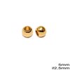 Brass Round Bead 5mm with 2.5mm hole