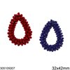 Crystal Beads Pearshape Pendant 32x42mm